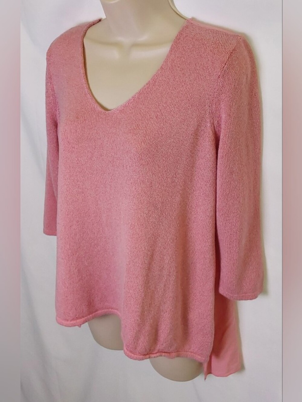Ellen Tracy Soft Pink Lightweight Top